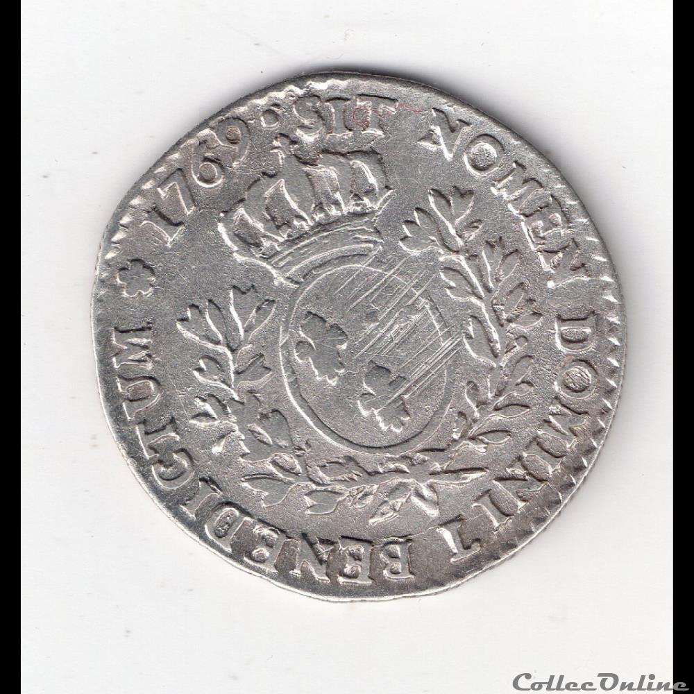 1/10 ecu 1769 L monnaie france royale 1 10 ecu 1769 l