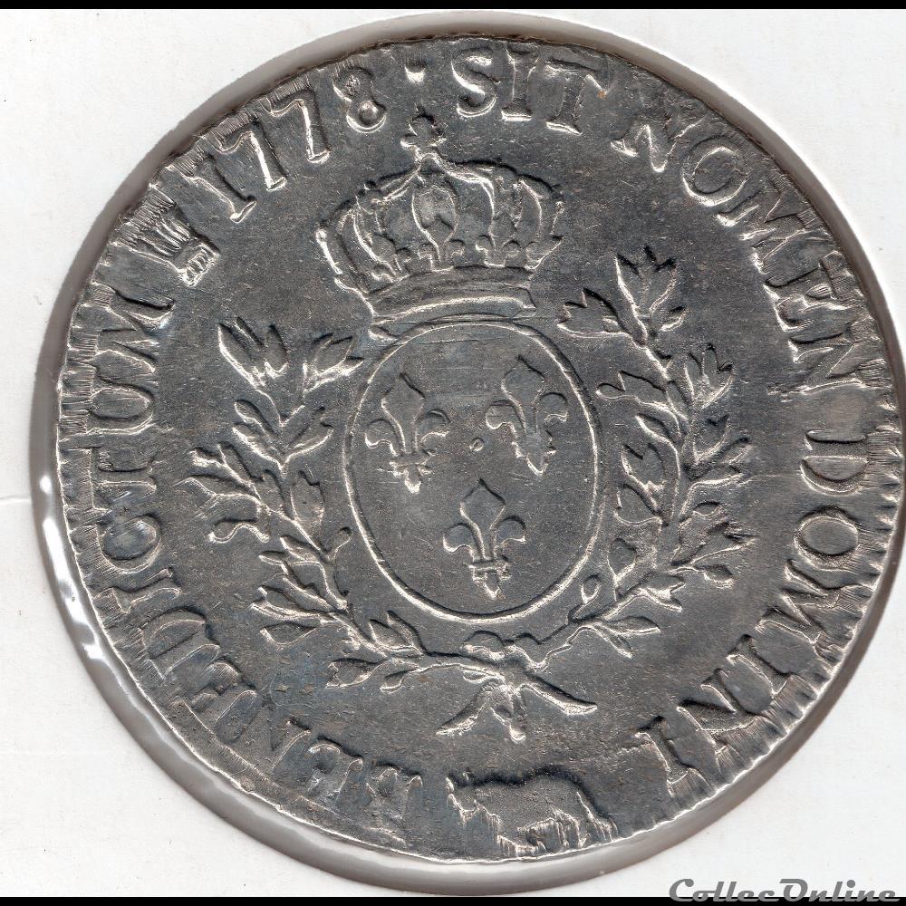ecu 1778 pau monnaie france royale ecu 1778 pau
