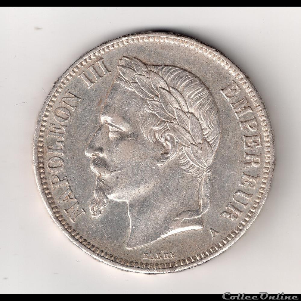 monnaie france moderne 5 francs 1870 a