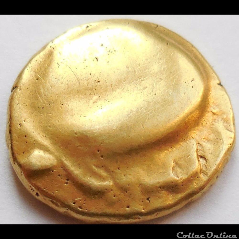 série 40 statère uniface au cheval sans S monnaie antique gauloise serie 40 statere uniface au cheval sans s
