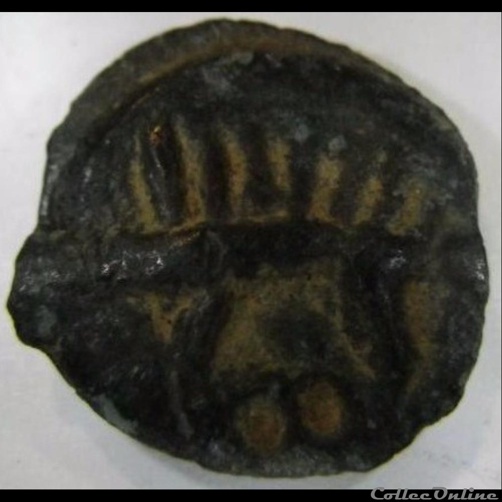 Potin du type de Tremblois ( type 3 ) monnaie antique gauloise potin du type de tremblois type 3