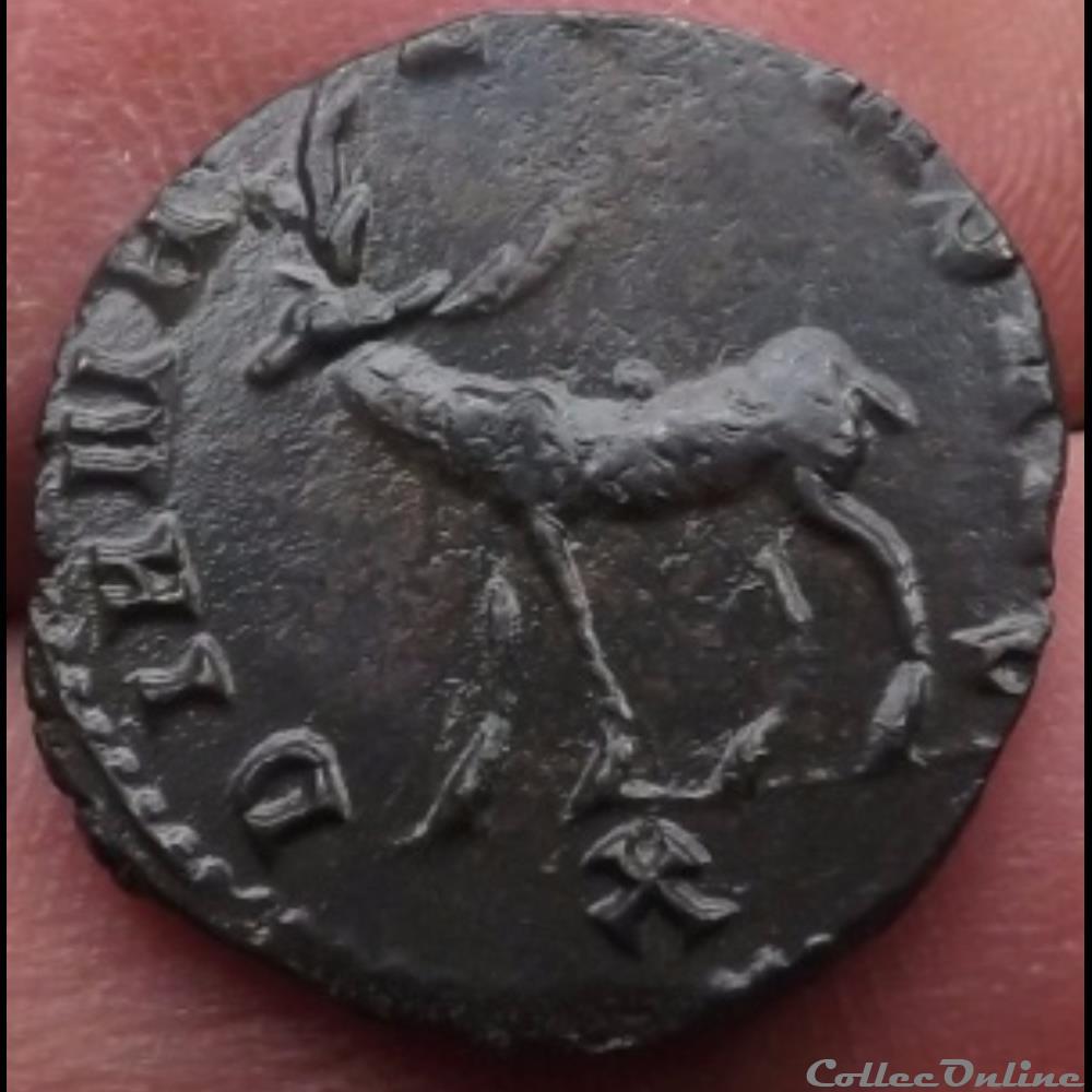 Gallien au cerf à gauche monnaie antique romaine gallien au cerf a gauche