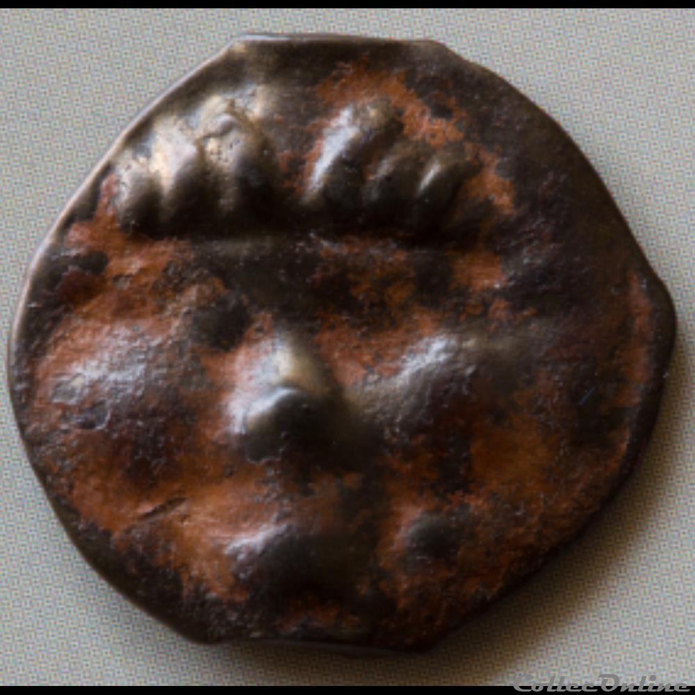 série 565 DT 2650 potin à la tête de face monnaie antique gauloise serie 565 dt 2650 potin a la tete de face