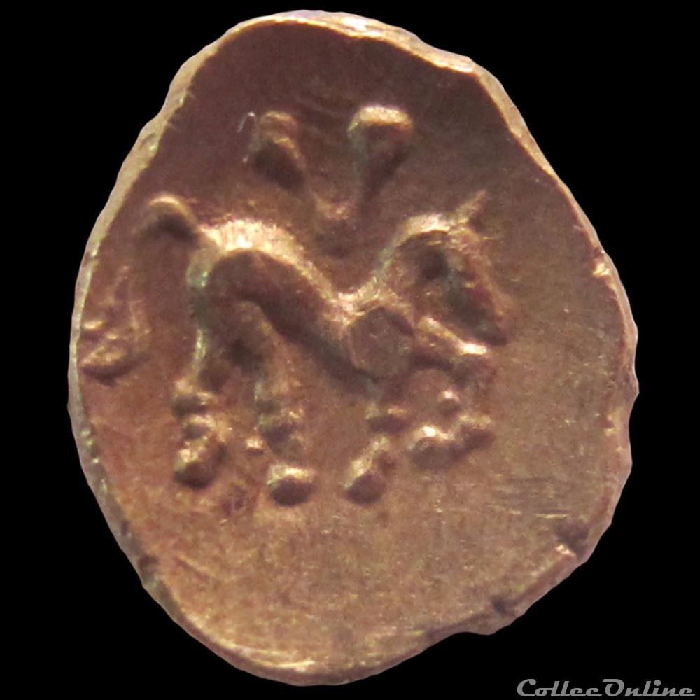 1/24 de statère d'or à la tête janiforme 3 monnaie antique gauloise 1 24 de statere or a la tete janiforme