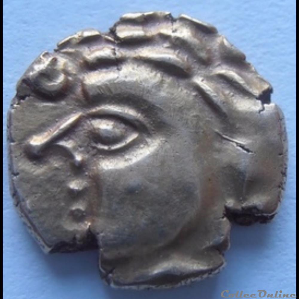 Série 290 DT 2158 quart de statère au personnage allongé monnaie antique gauloise serie 290 dt 2158 quart de statere au personnage allonge
