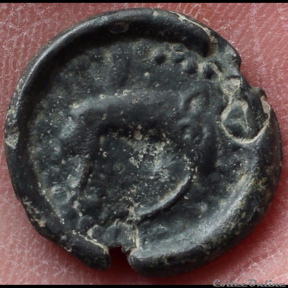 Série 36 DT 221 Potin au bucrane monnaie antique gauloise serie 36 dt 221 potin au bucrane