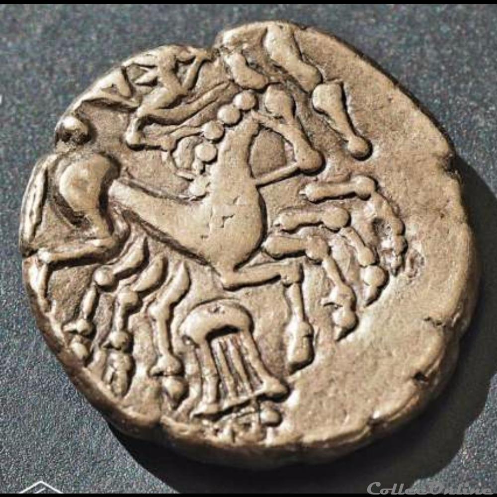 DT 2526 Statère à la lyre inversée monnaie antique gauloise dt 2526 statere a la lyre inversee