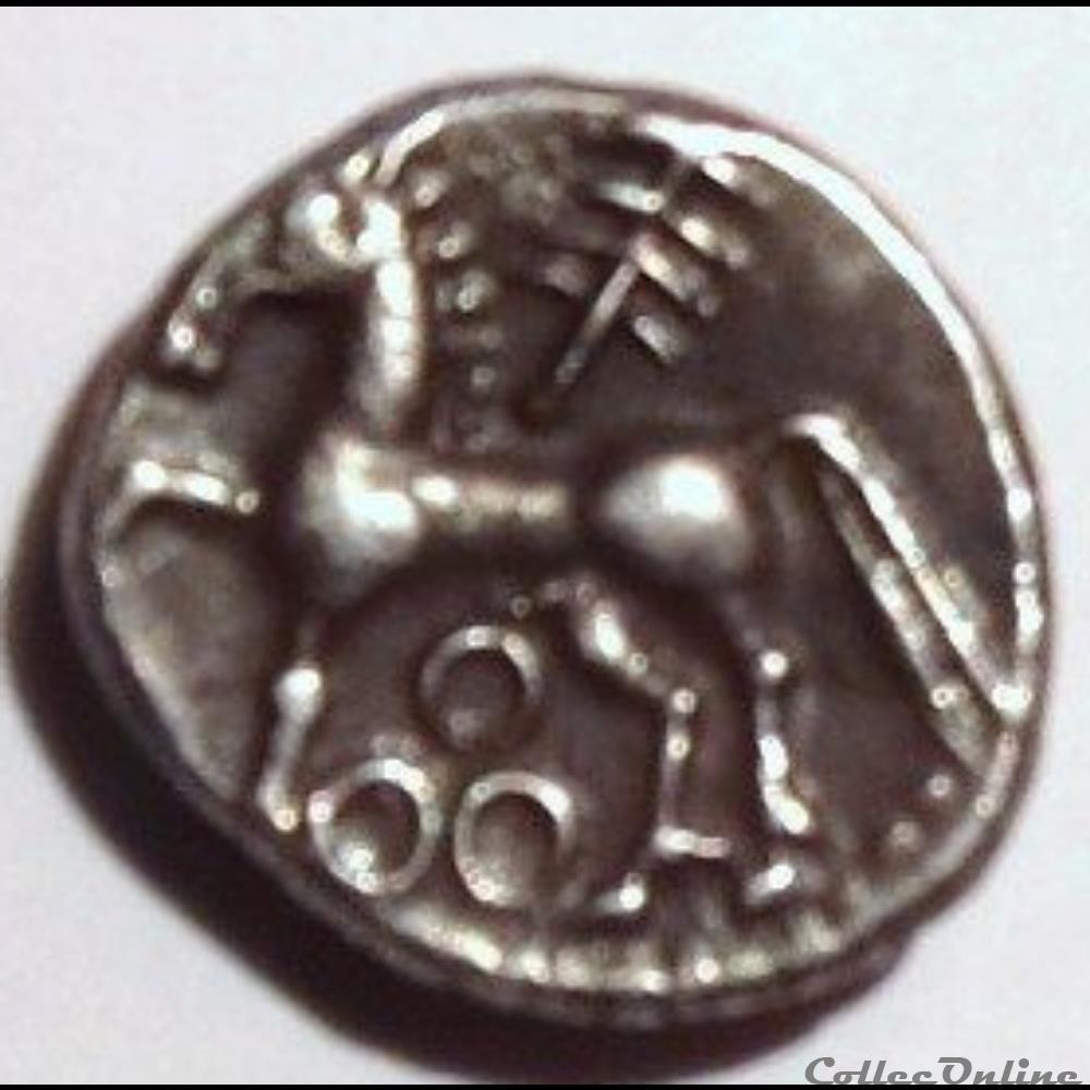 Série 1091 DT 3437 Quinaire au rameau/ 3 annelets monnaie antique gauloise serie 1091 dt 3437 quinaire au rameau 3 annelets