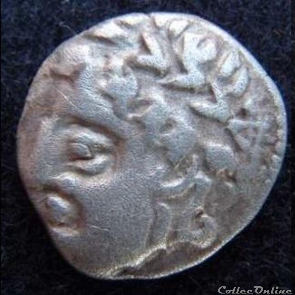 monnaie antique gauloise serie 824 dt 3053 drachme izavs au cheval galopant et a la rouelle