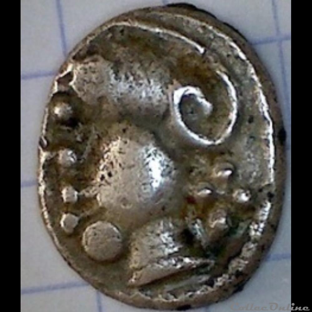 monnaie antique gauloise serie 881 dt 3189 var quinaire a la tete casquee