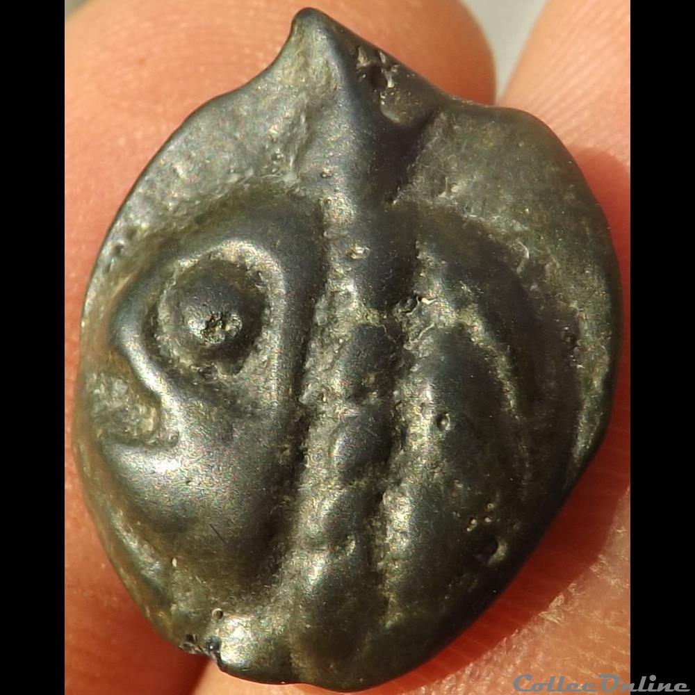 monnaie antique gauloise potin leuque au sanglier a gauche classe i p