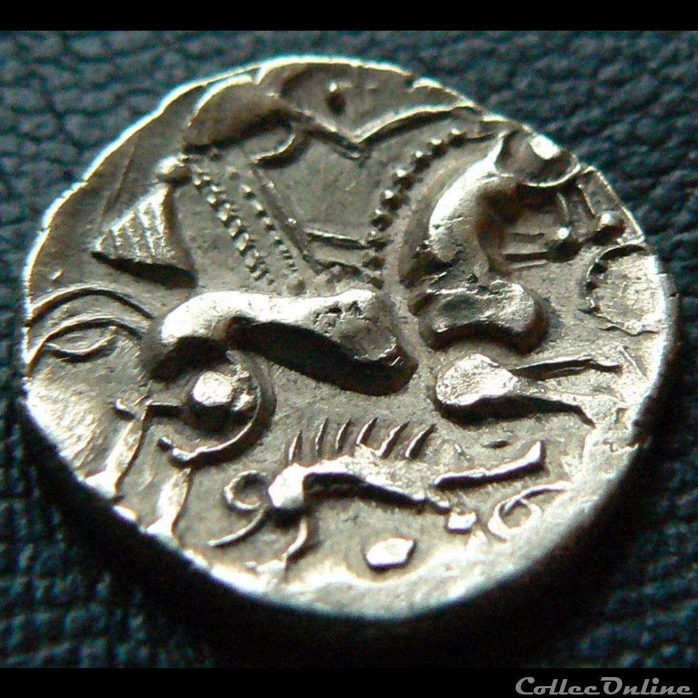 Série 402 DT 2401 hémistatère aulerque éburovice / sanglier monnaie antique gauloise serie 402 dt 2401 hemistatere aulerque eburovice sanglier
