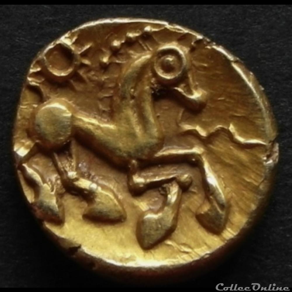 Série 42 DT 274 var Quart de statère à l’œil monnaie antique gauloise serie 42 dt 274 var quart de statere a l il