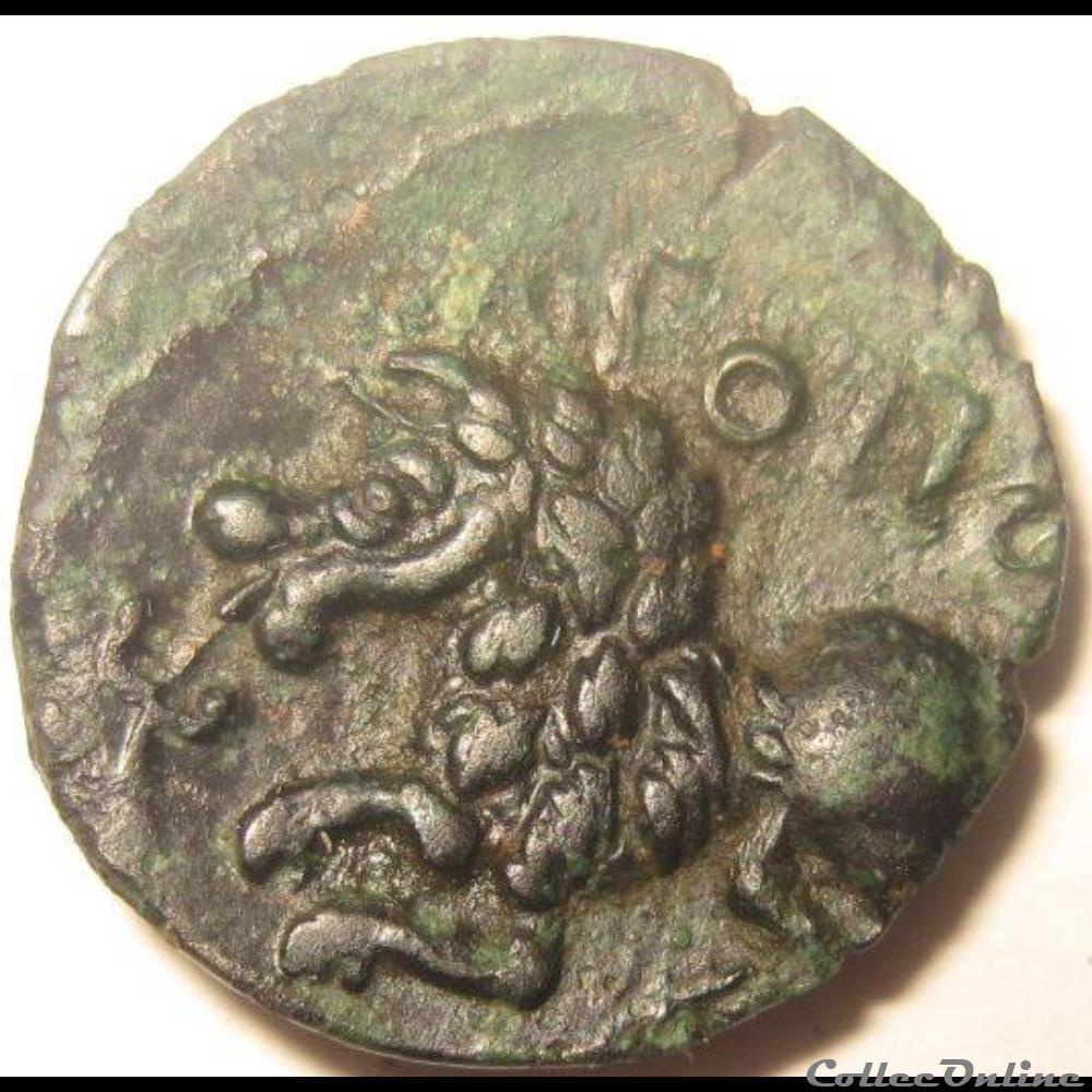 série 58 DT 527 Bronze SOLLOS monnaie antique gauloise serie 58 dt 527 bronze sollos