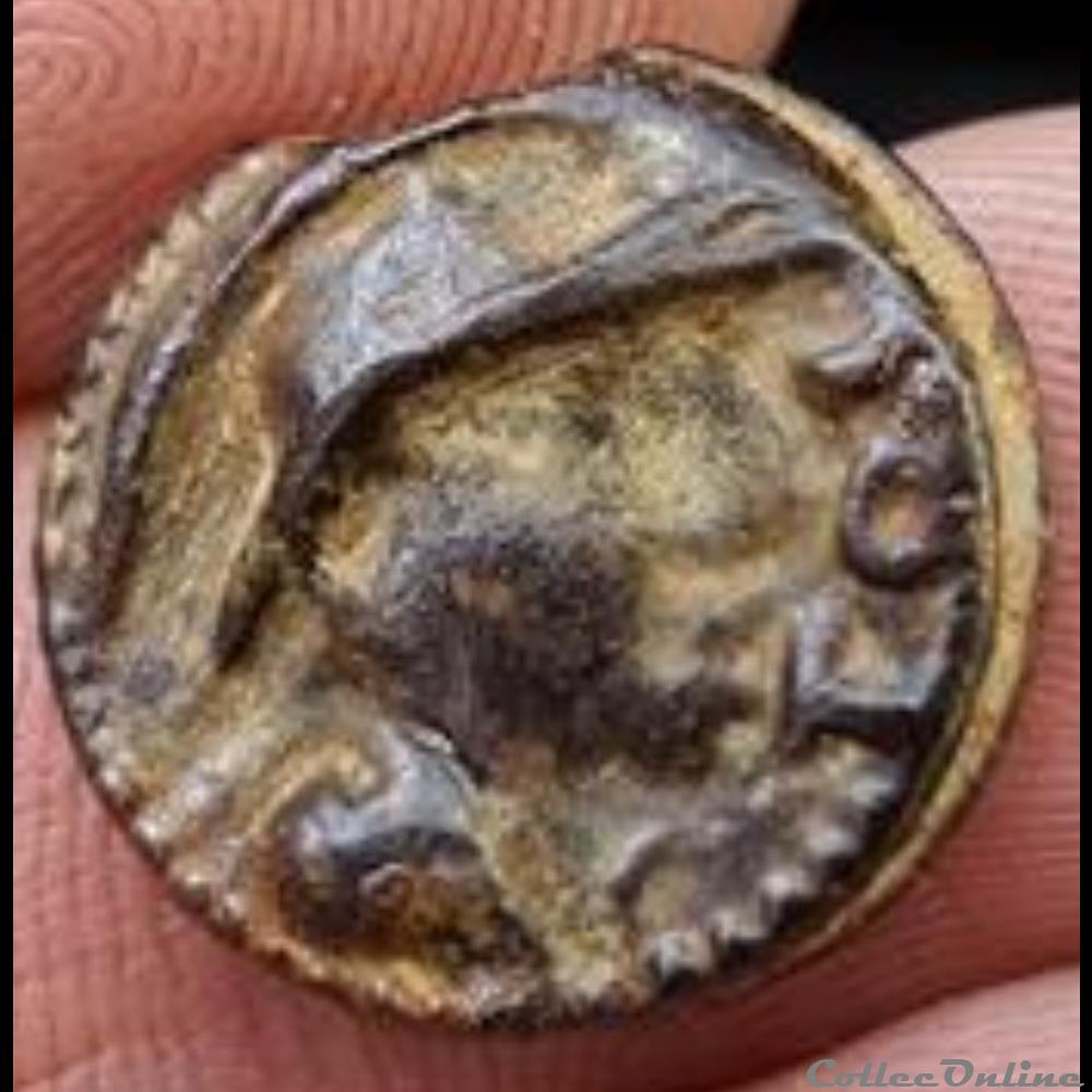 Série 953 DT 3255 Potin TOG au lion monnaie antique gauloise serie 953 dt 3255 potin tog au lion