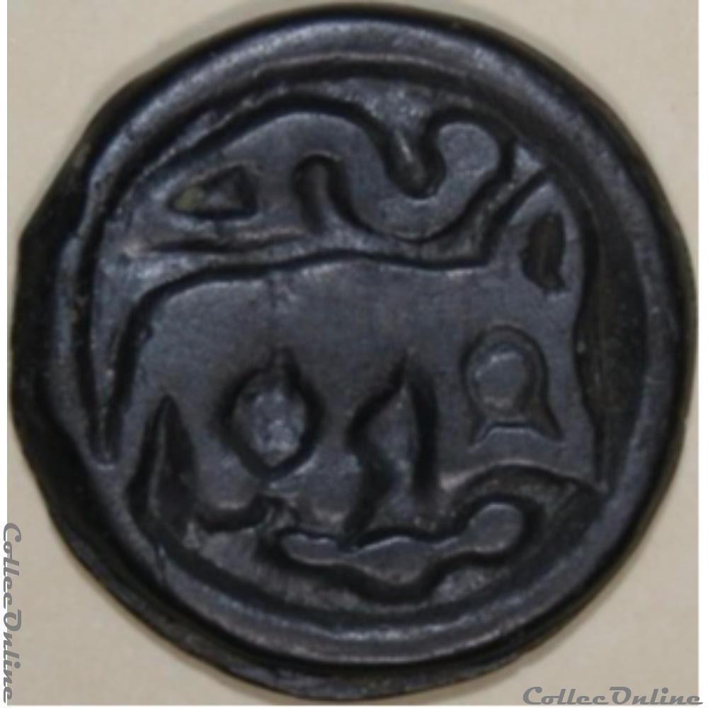 Série 24 DT 155 potin au guerrier courant monnaie antique gauloise serie 24 dt 155 potin au guerrier courant