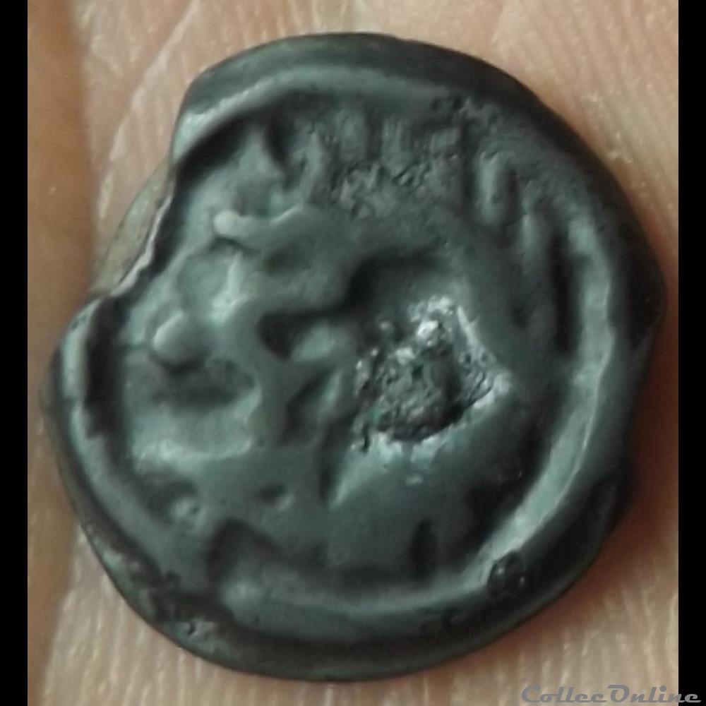 Série 968 DT 3262 var Potin OYINDIA ( dégénéré ) à la tête janiforme ou " tête bêche " monnaie antique gauloise serie 968 dt 3262 var potin oyindia degenere a la tete janiforme ou tete beche