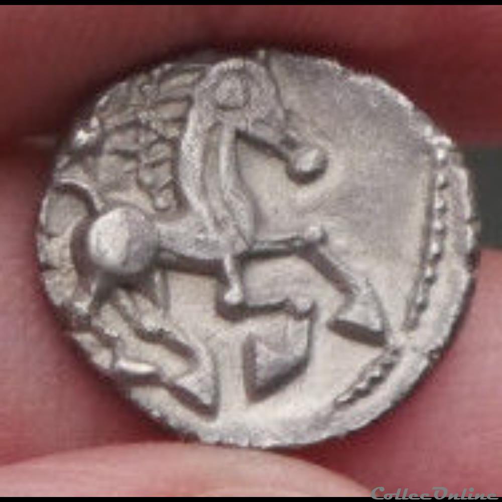 Série 42 DT 274 Quart de statère en argent à l’œil monnaie antique gauloise serie 42 dt 274 quart de statere en argent a l il