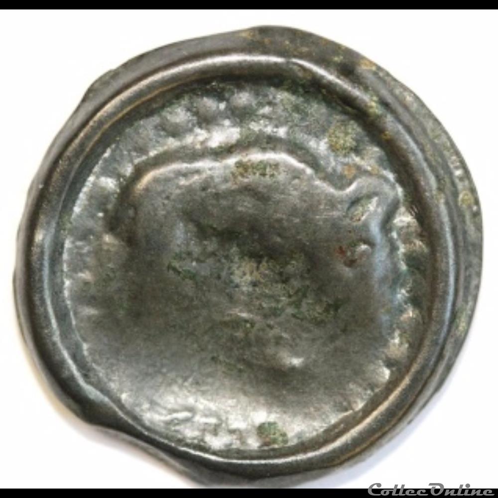 Série 36 DT 221 Potin au bucrane monnaie antique gauloise serie 36 dt 221 potin au bucrane