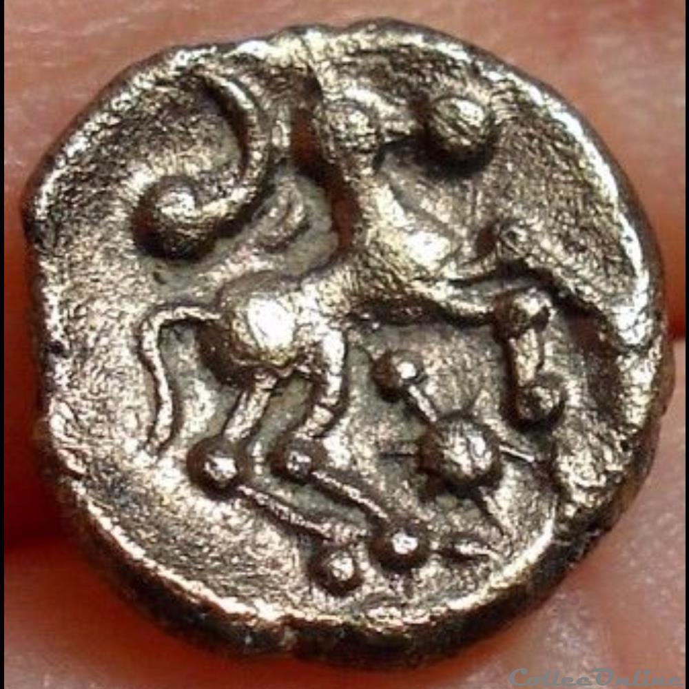 Série 30 DT 186 Quart de statère dit "aux arcs de cercle" à la griffe " " aux segments " monnaie antique gauloise serie 30 dt 186 quart de statere dit aux arcs de cercle a la griffe aux segments