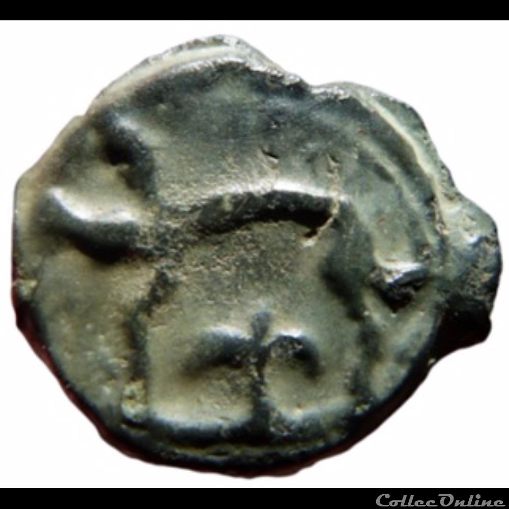 monnaie antique gauloise serie 38 classe i j potin a la tete indien
