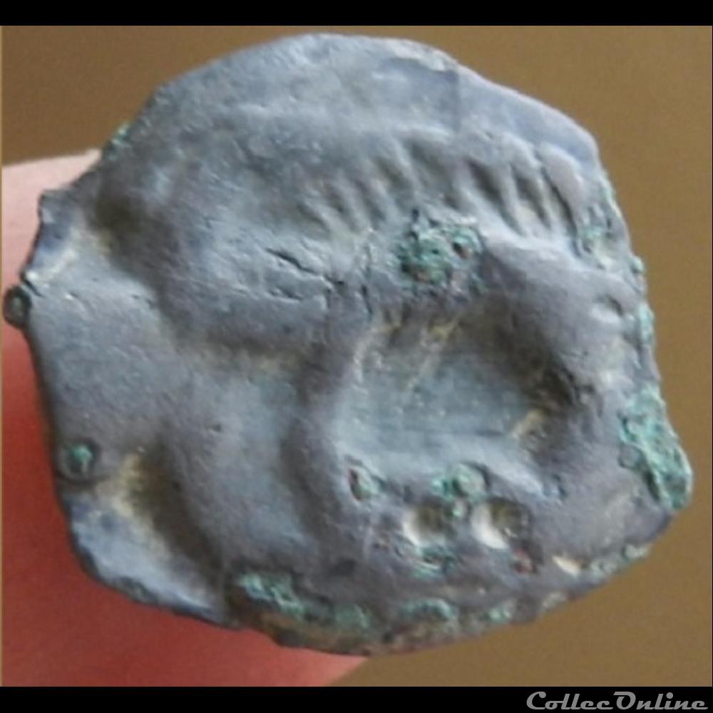 ( incertain )Potin du type de Tremblois ( type 1 ) monnaie antique gauloise incertain potin du type de tremblois type 1