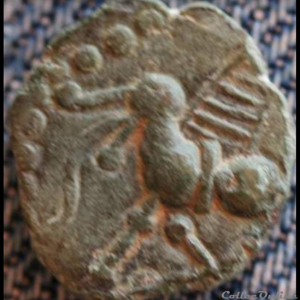 Série 1118 DT 3491 sans symbole bronze au loup monnaie antique gauloise serie 1118 dt 3491 sans symbole bronze au loup