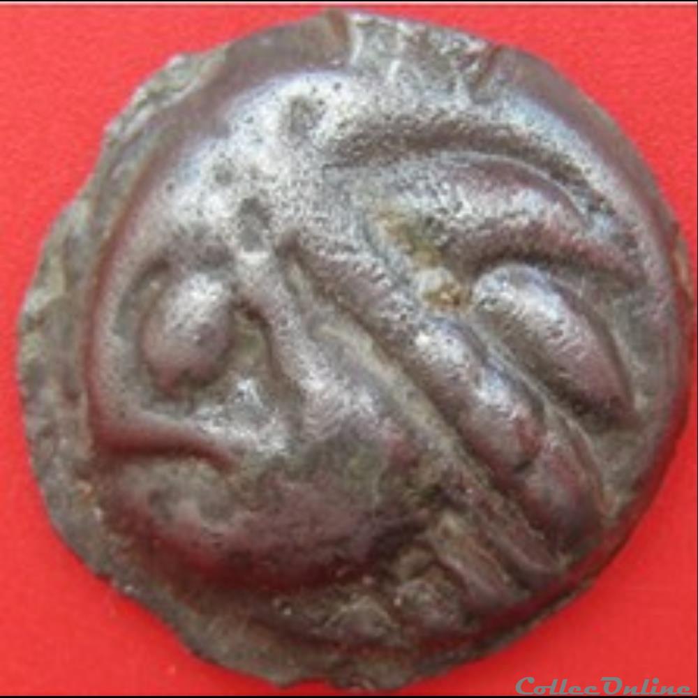 Série 38 ( classe I j ) potin à la tête d'indien monnaie antique gauloise serie 38 classe i j potin a la tete indien
