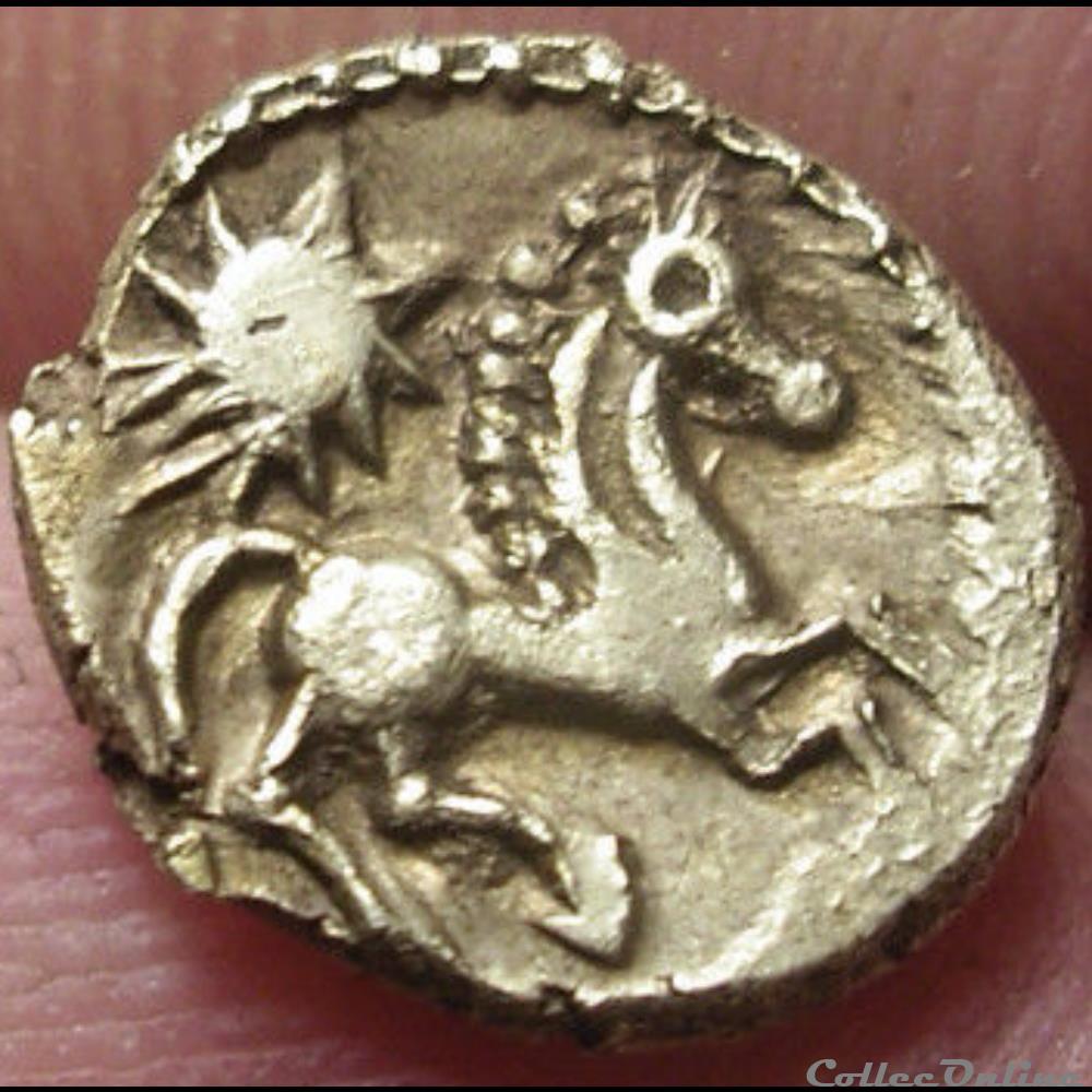 Série 42 DT 274 var Quart de statère à l’œil monnaie antique gauloise serie 42 dt 274 var quart de statere a l il