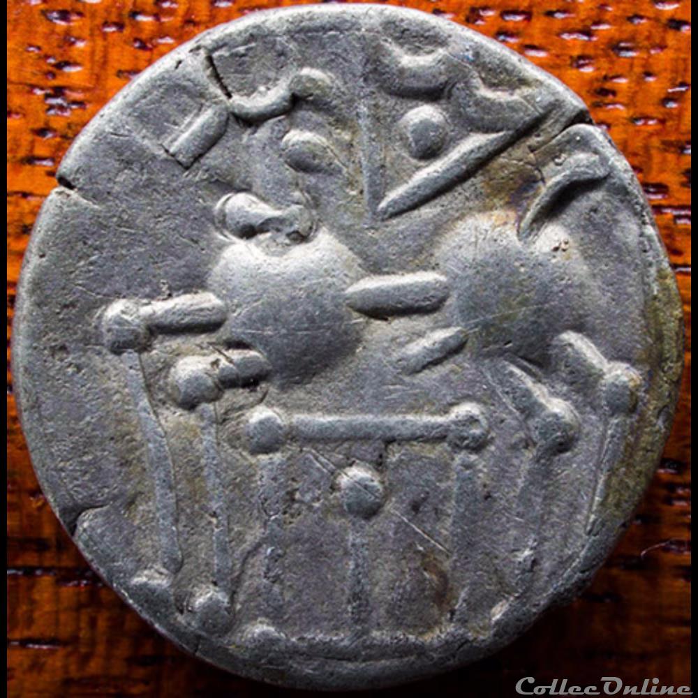 Drachme au cheval monnaie antique gauloise drachme au cheval