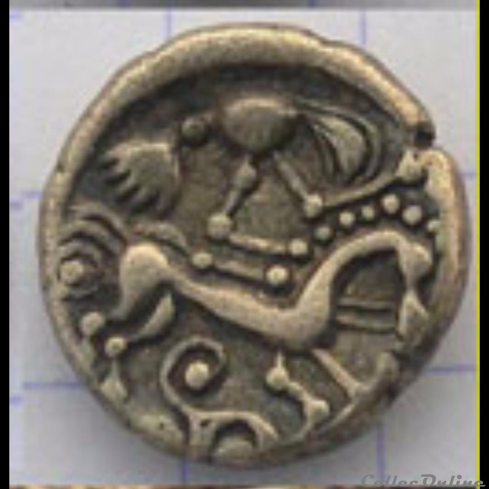 Série 815 DT 3042 quart de statère du type de Beaune au triskèle monnaie antique gauloise serie 815 dt 3042 quart de statere du type de beaune au triskele