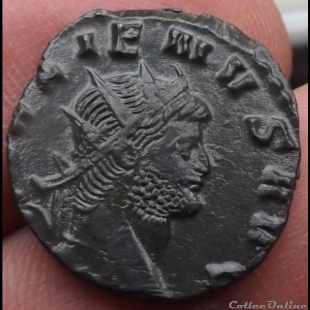 Gallien au cerf à gauche monnaie antique romaine gallien au cerf a gauche