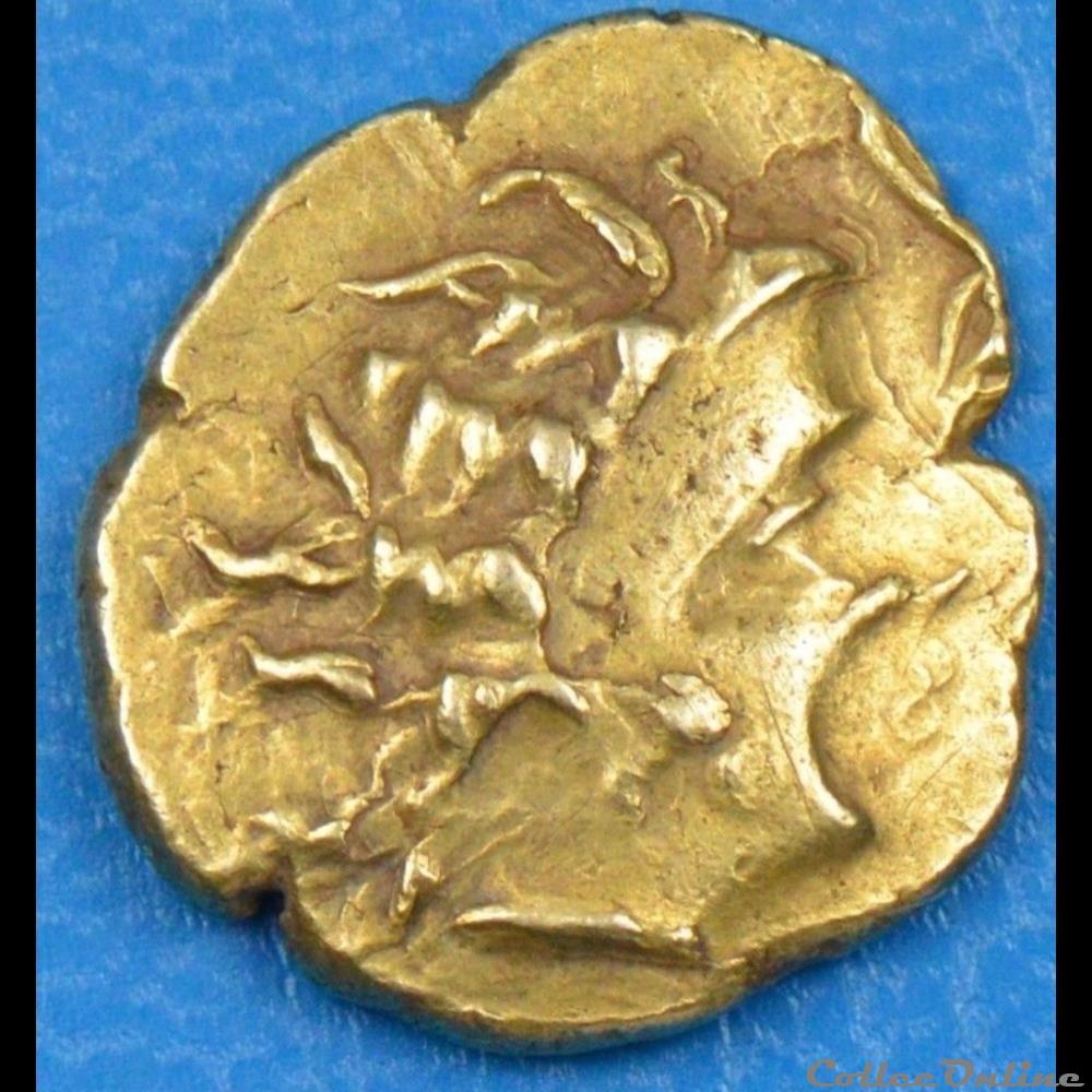 Série 290 DT 2143 Statère au personnage allongé monnaie antique gauloise serie 290 dt 2143 statere au personnage allonge
