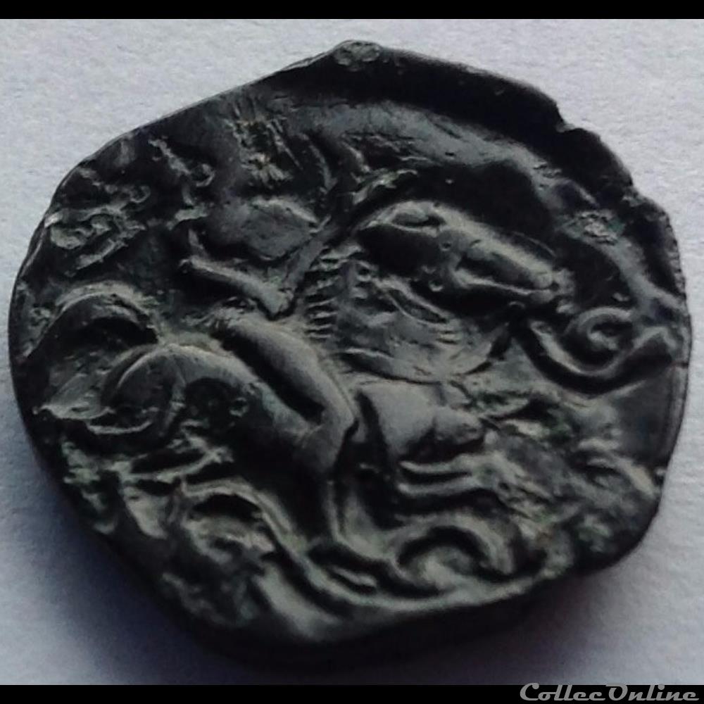 Série 454 DT 2471 Bronze PIXTILOS à la cavalière monnaie antique gauloise serie 454 dt 2471 bronze pixtilos a la cavaliere