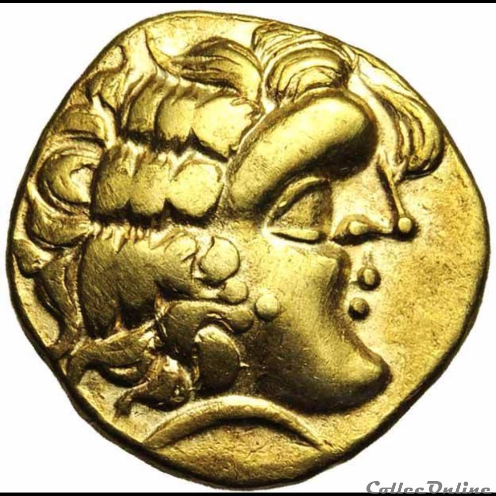 Série 290 DT 2143 Statère au personnage allongé monnaie antique gauloise serie 290 dt 2143 statere au personnage allonge