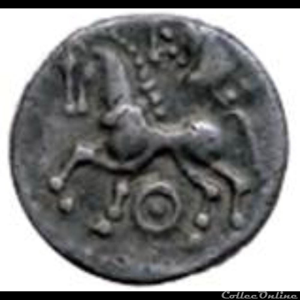Série 1079 Faction à la tête coupée sur le cheval monnaie antique gauloise serie 1079 faction a la tete coupee sur le cheval