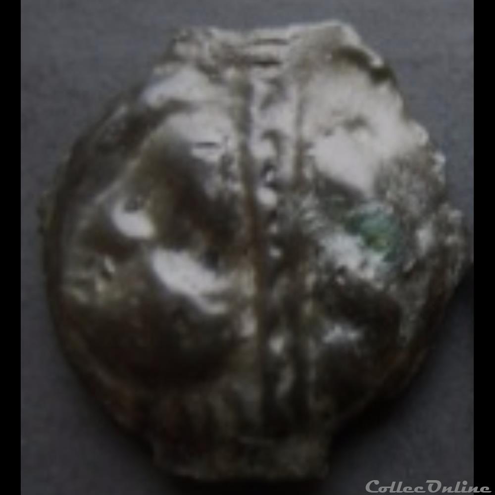 Série 38 ( classe Id ) Potin à la tête d'indien monnaie antique gauloise serie 38 classe id potin a la tete indien