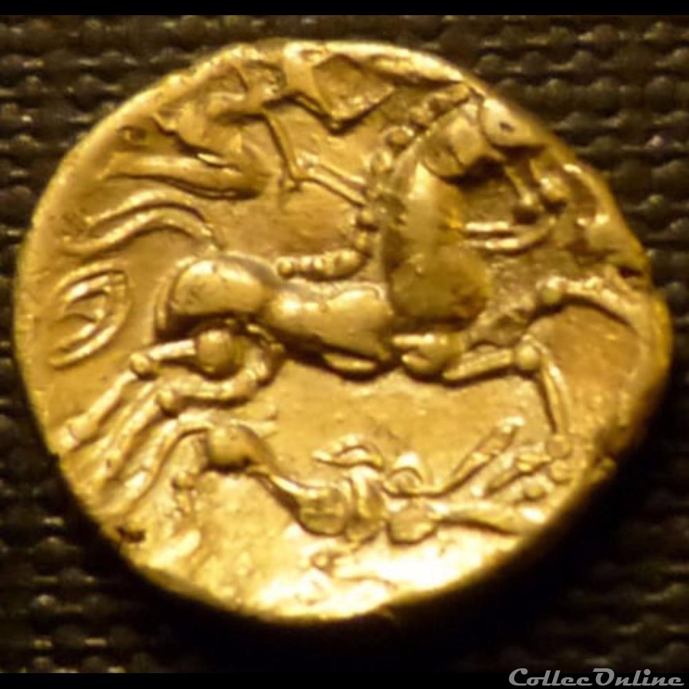 Série 402 DT 2393 Quart de statère aulerque éburovice / au loup monnaie antique gauloise serie 402 dt 2393 quart de statere aulerque eburovice au loup