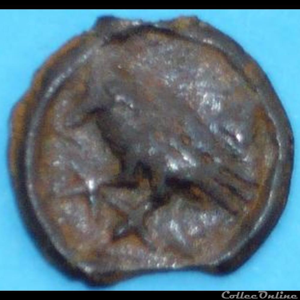 Série 625 DT 2675 Potin au corbeau monnaie antique gauloise serie 625 dt 2675 potin au corbeau