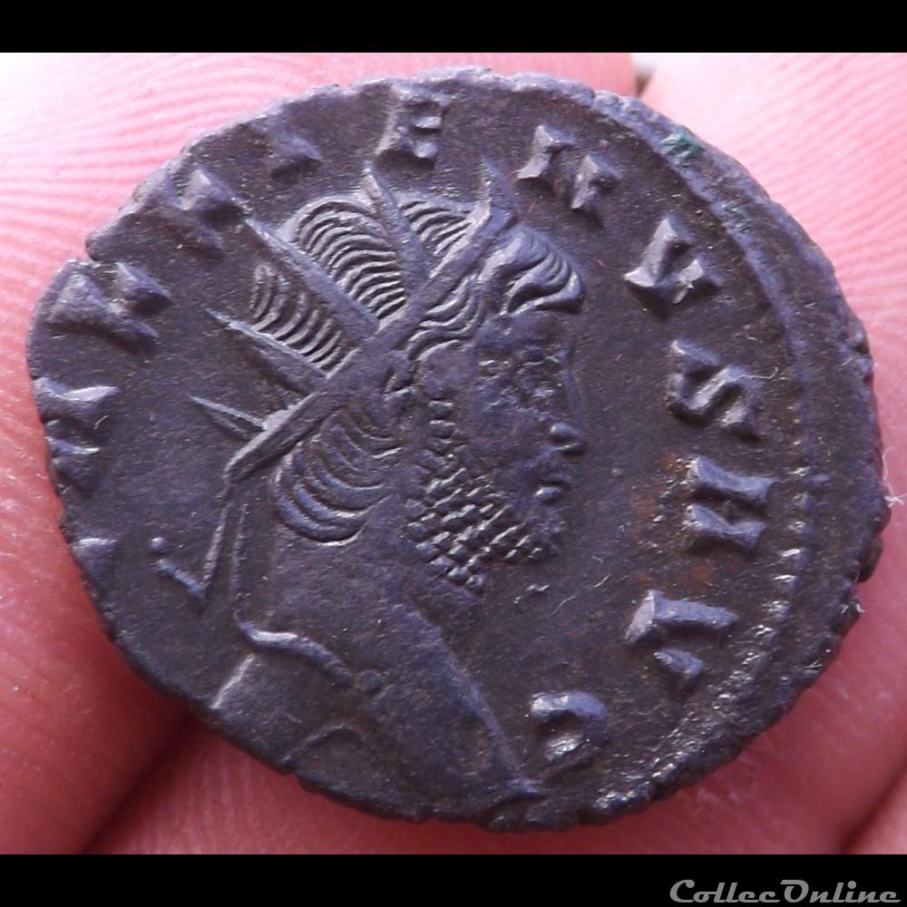 Gallien biche à gauche retournant la tête monnaie antique romaine gallien biche a gauche retournant la tete