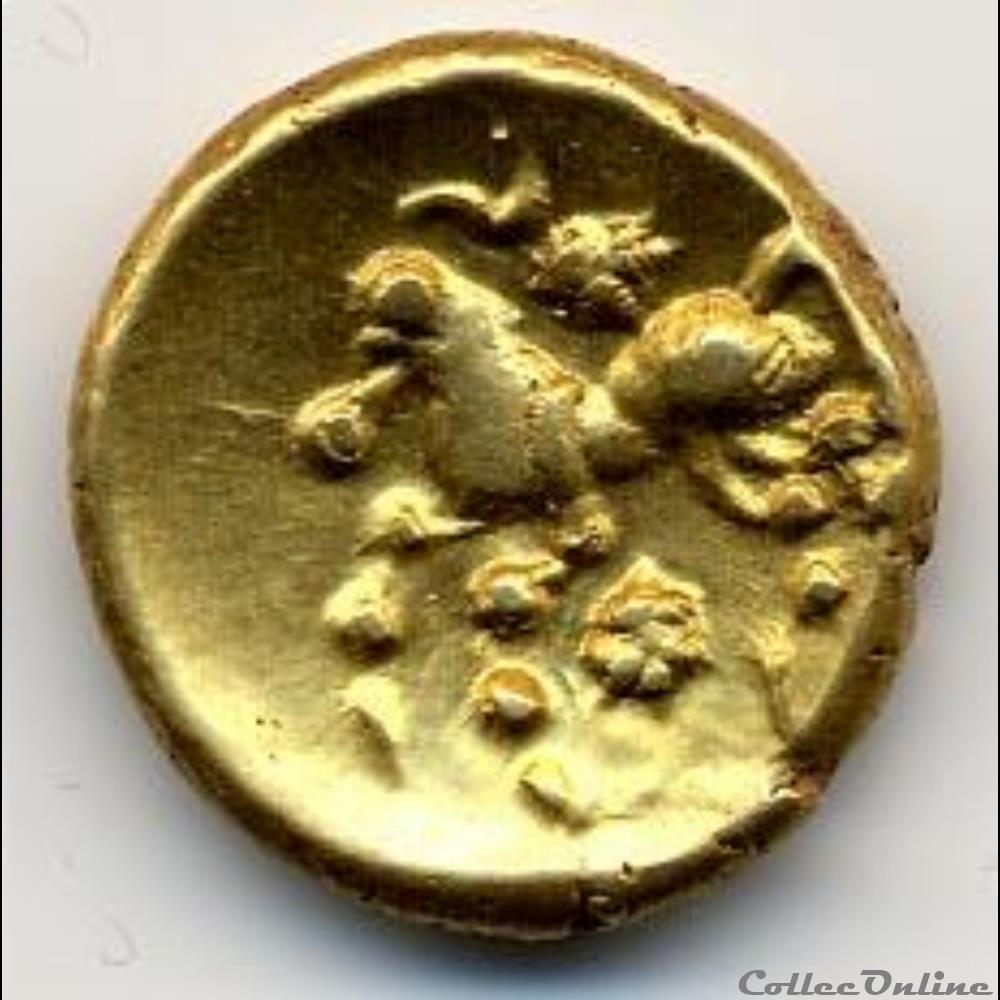 Série 42 A statère à l' œil et à l'astre monnaie antique gauloise serie 42 a statere a il et a astre