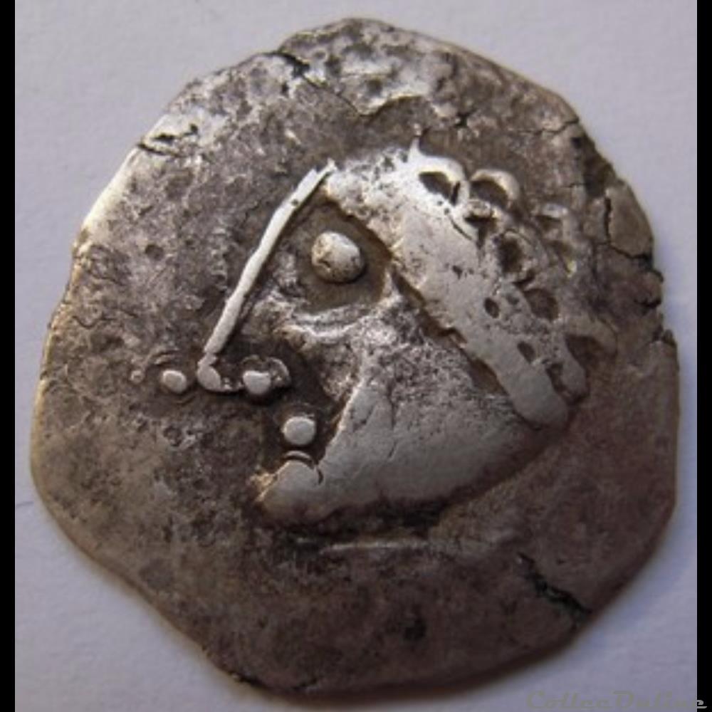 monnaie antique gauloise drachme a la croix type de duhrener s 471