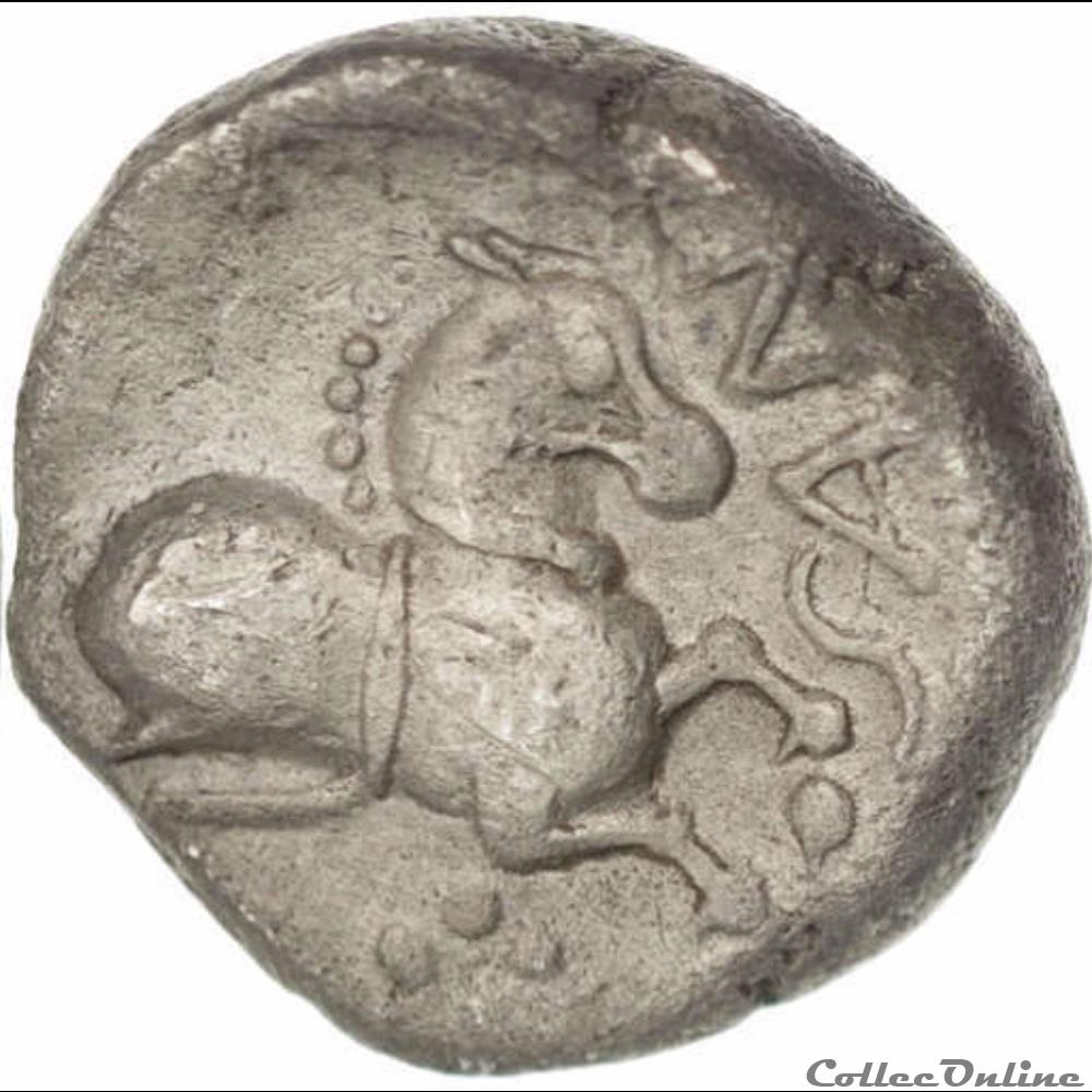 Série 971 DT 3265 Quinaire ARIVOS / SANTONOS ( incertaine Santons ) monnaie antique gauloise serie 971 dt 3265 quinaire arivos santonos incertaine santons