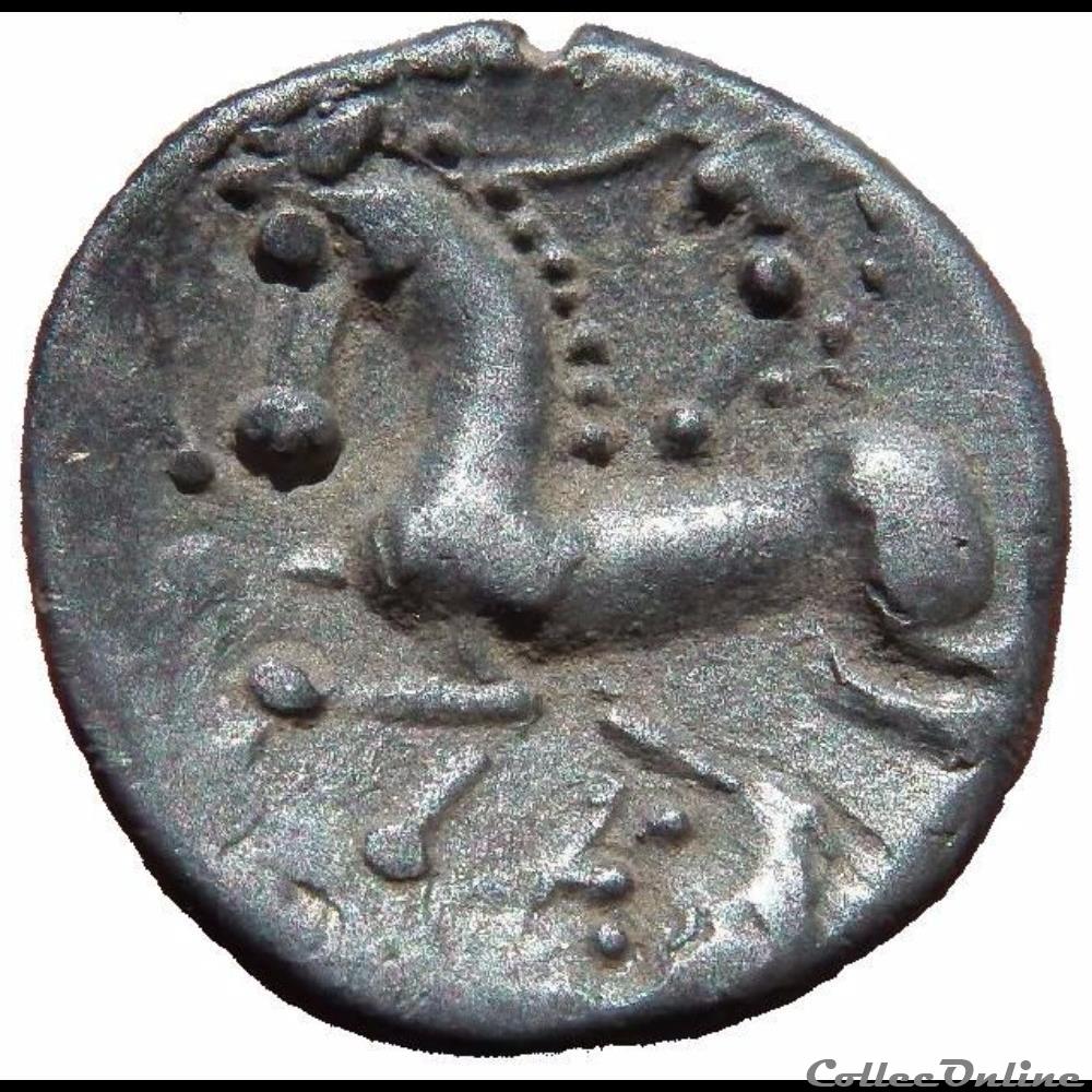 Série 1070 DT 3393 drachme au carnyx monnaie antique gauloise serie 1070 dt 3393 drachme au carnyx