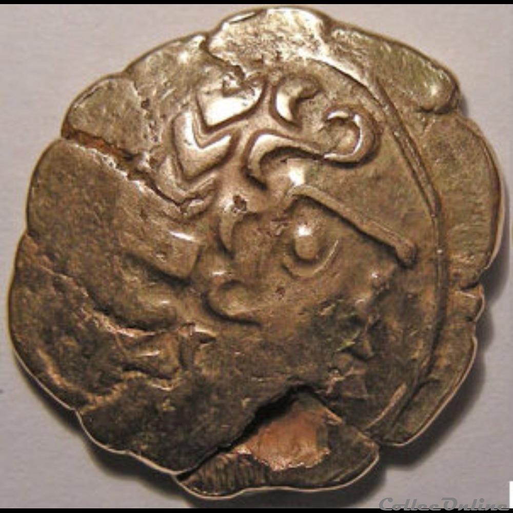 Série 21 DT 140 statère d’or au cheval retourné, à la lyre monnaie antique gauloise serie 21 dt 140 statere d or au cheval retourne a la lyre