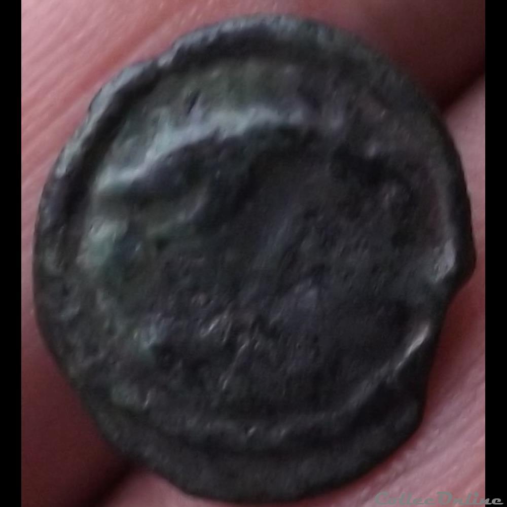 Série 968 DT 3262 var Potin OYINDIA ( dégénéré ) à la tête janiforme ou " tête bêche " monnaie antique gauloise serie 968 dt 3262 var potin oyindia degenere a la tete janiforme ou tete beche