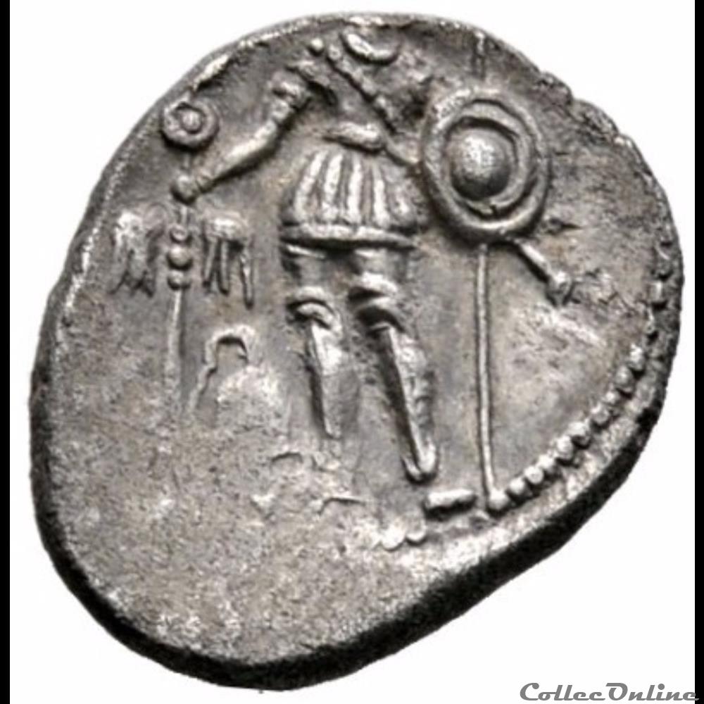 série 1229 DT 3605 quinaire EPAD au guerrier monnaie antique gauloise serie 1229 dt 3605 quinaire epad au guerrier