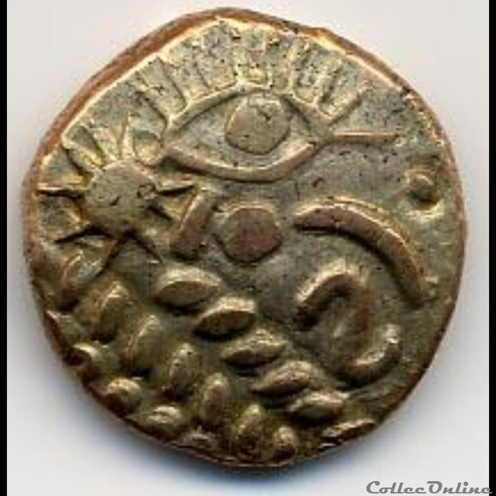 Série 42 A statère à l' œil et à l'astre monnaie antique gauloise serie 42 a statere a il et a astre