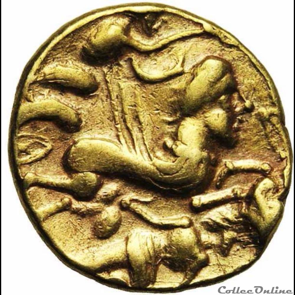 Série 290 DT 2143 Statère au personnage allongé monnaie antique gauloise serie 290 dt 2143 statere au personnage allonge
