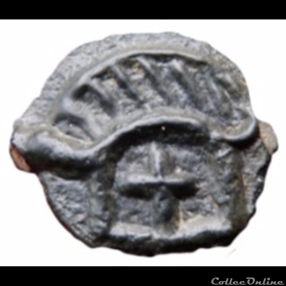 Série 38 ( classe I g ) potin à la tête d'indien monnaie antique gauloise serie 38 classe i g potin a la tete indien
